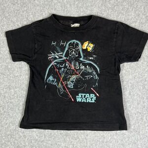Vtg Star Wars Darth Vader Graphic T Shirt Kids Size 4 4t USA Single Stitch Flaws
